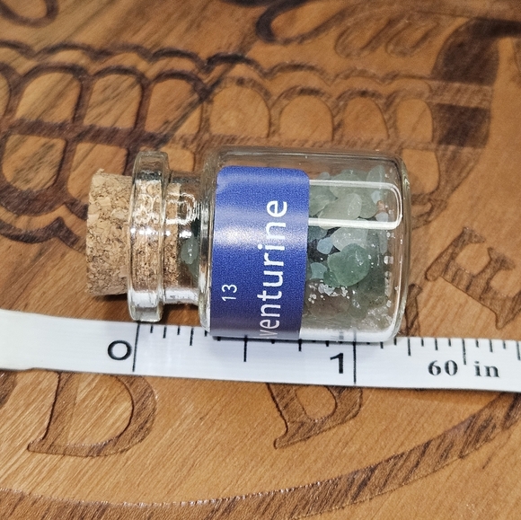 Aventurine Healing Stones Glass Bottle Set #69 - Picture 4 of 5